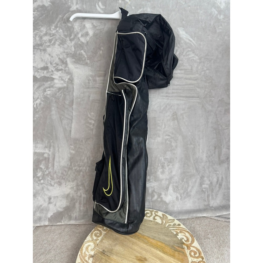 Nike‎ Golf Travel Bag Black Yellow Swoosh Hooded Carry Case